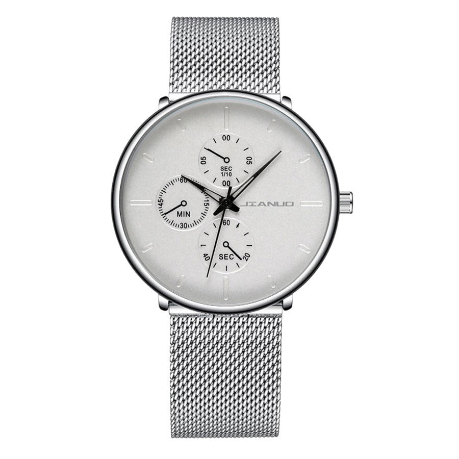 Men's Mesh-band Quartz Casual Business Luminous Watch