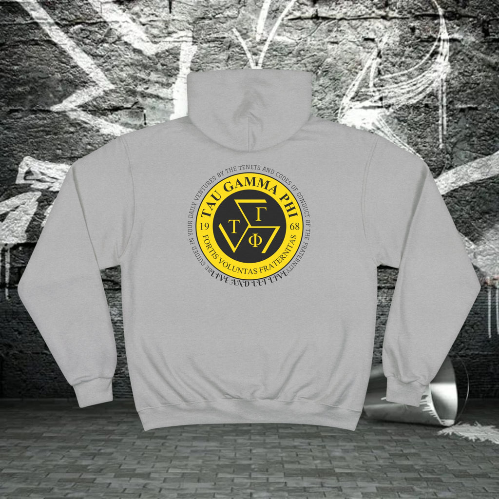 Hoodie — Triskelion Tau Gamma Phi Crest Pullover